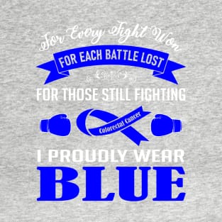 I Proudly Wear Blue | Colorectal Cancer T-Shirt